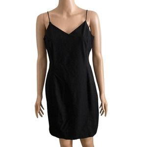 Jones NY Dress Womens 10 Black Lightweight Pullover Strappy Sleeve